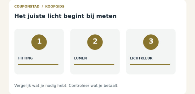 Koopplan voor Gloeilampgoedkoop: drie praktische vergelijkingsstappen