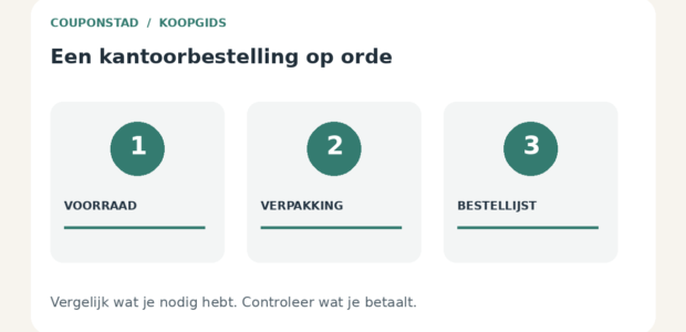 Koopplan voor Goedkoopste Kantoorartikelen: drie praktische vergelijkingsstappen