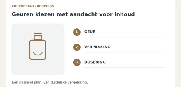 Geuren, verpakkingen en welkomstvoordeel vergelijken